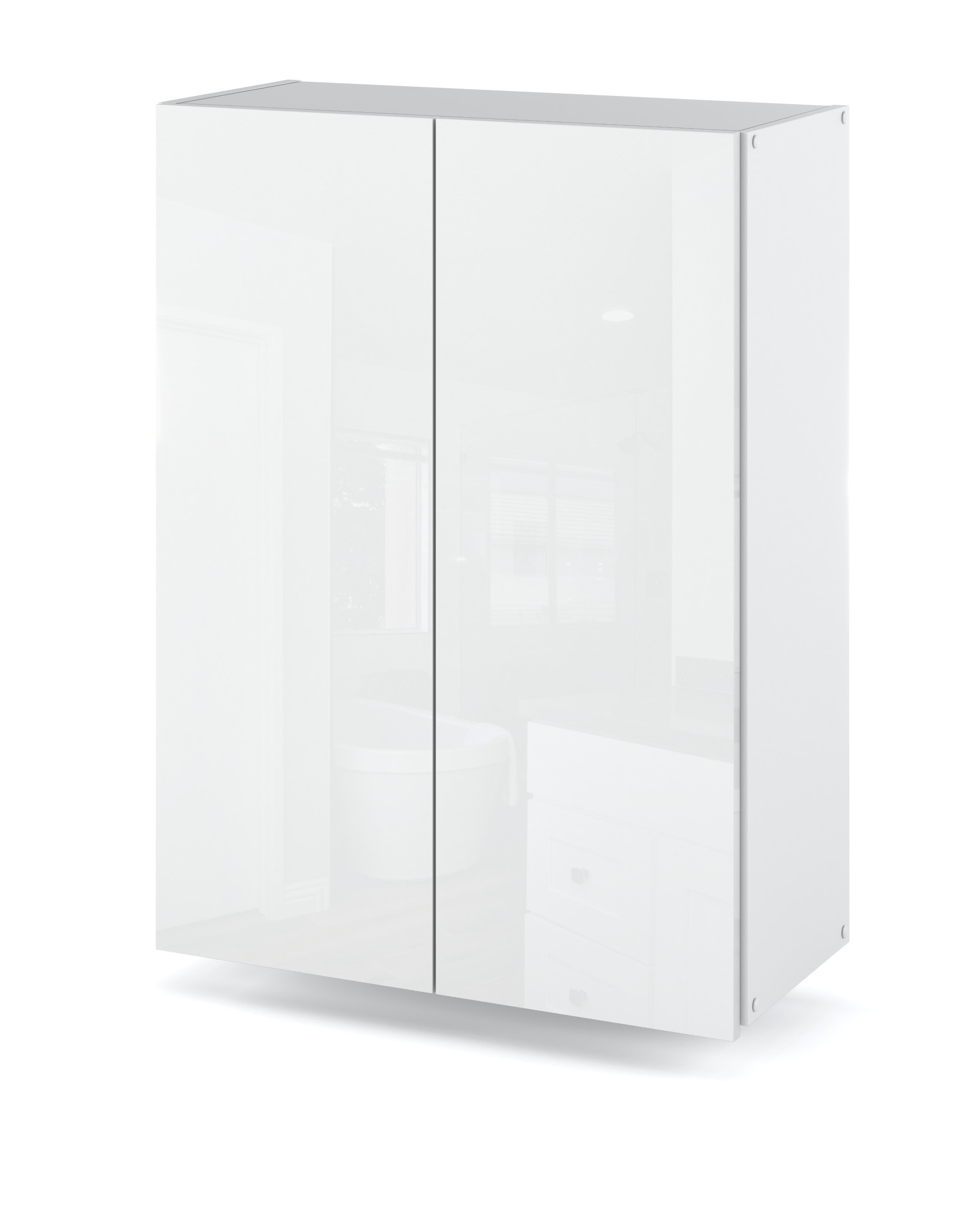 Szafka Łazienkowa Wisząca 60cm HUGO Biała Połysk