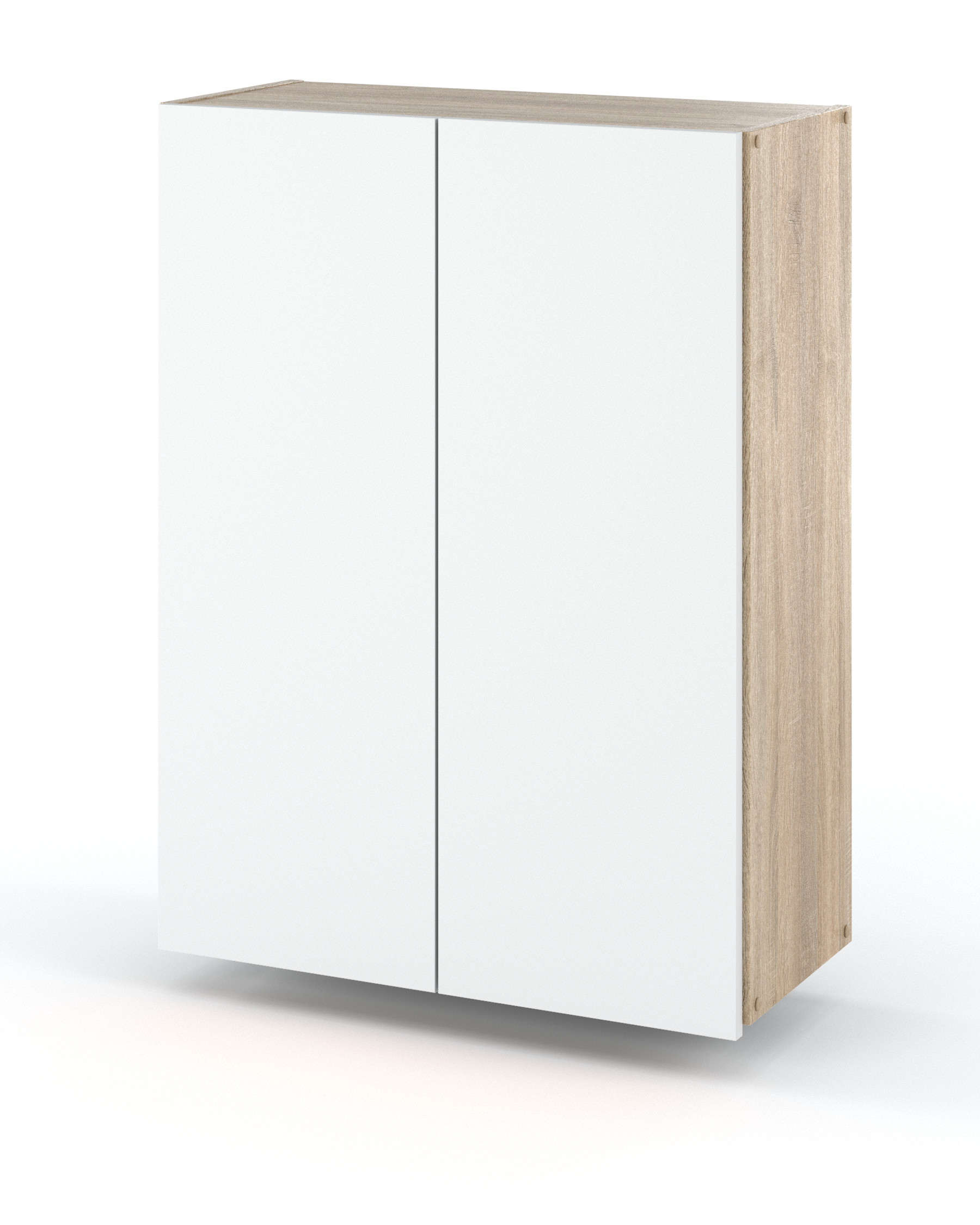 Szafka Łazienkowa Wisząca 60cm HUGO Dąb Sonoma Biała
