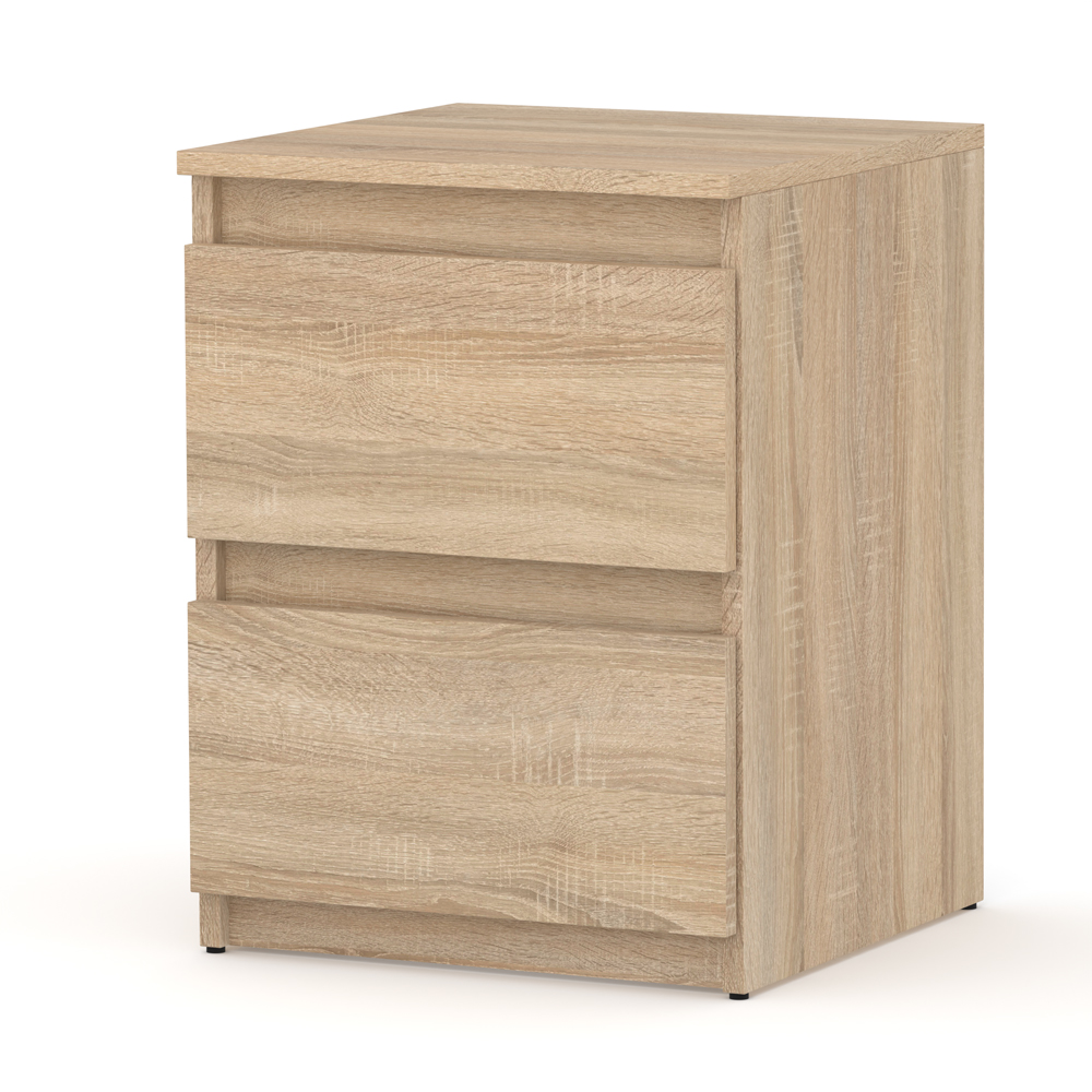Szafka Nocna 2 Szuflady HUGO Max Stolik Nocny Nakastlik Dąb Sonoma
