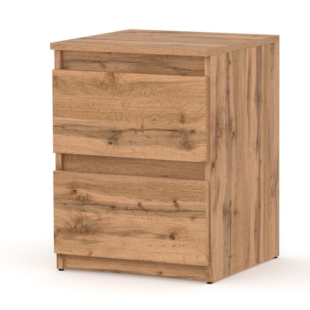 Szafka Nocna 2 Szuflady HUGO Max Stolik Nocny Nakastlik Dąb Wotan